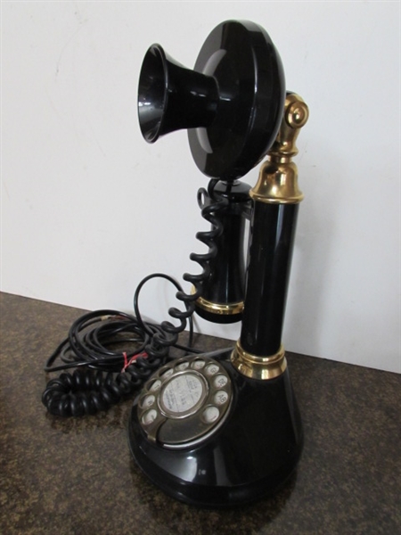 VINTAGE ROTARY DIAL CANDLESTICK TELEPHONE