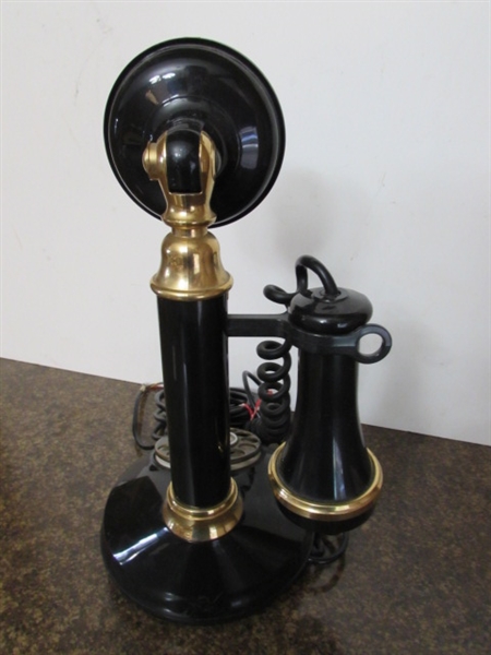 VINTAGE ROTARY DIAL CANDLESTICK TELEPHONE