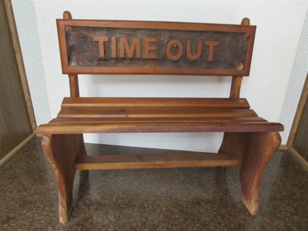 SMALL WOODEN TIME OUT BENCH