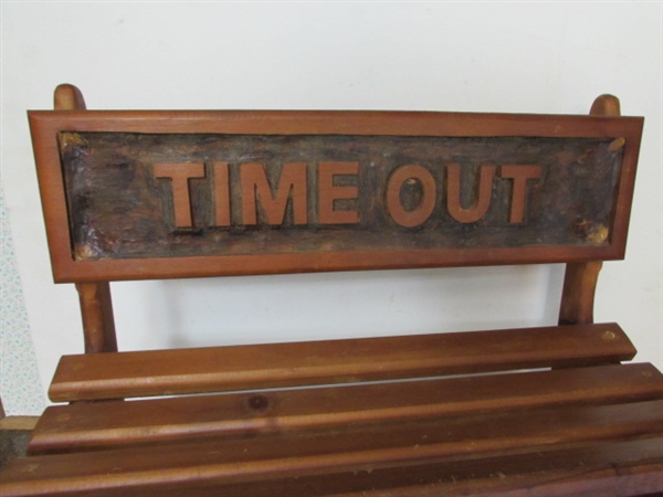 SMALL WOODEN TIME OUT BENCH