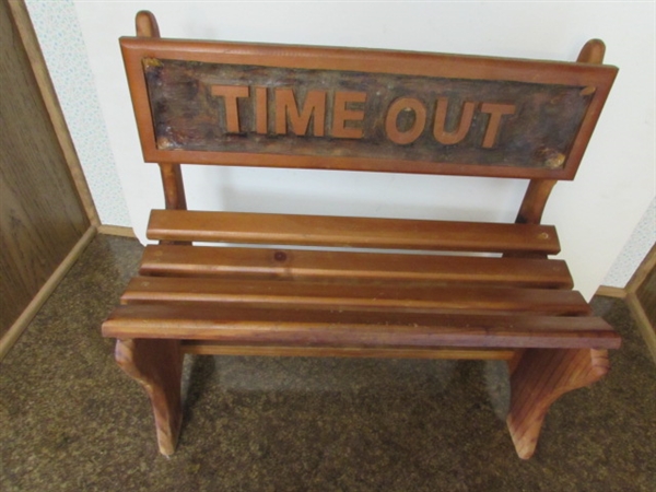 SMALL WOODEN TIME OUT BENCH