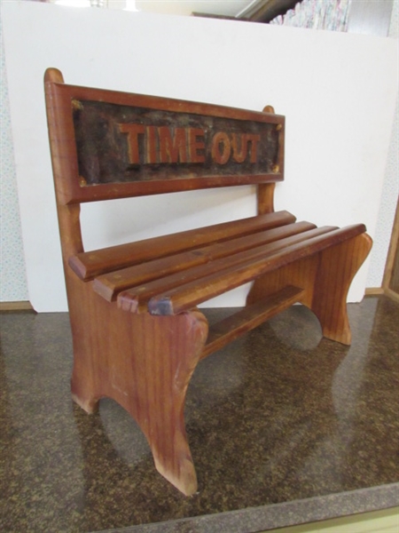 SMALL WOODEN TIME OUT BENCH