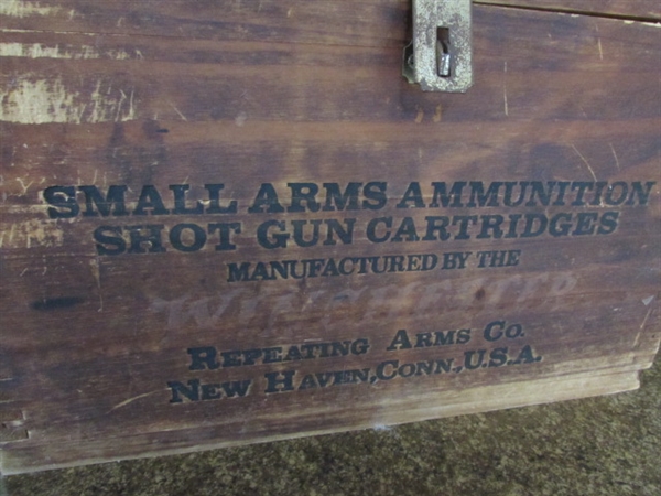 VINTAGE WOODEN WINCHESTER AMMO BOX