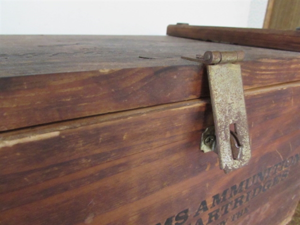 VINTAGE WOODEN WINCHESTER AMMO BOX