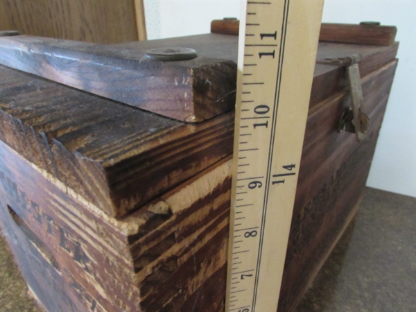 VINTAGE WOODEN WINCHESTER AMMO BOX