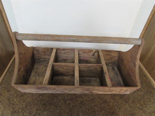 VINTAGE WOODEN TOOL CARRIER