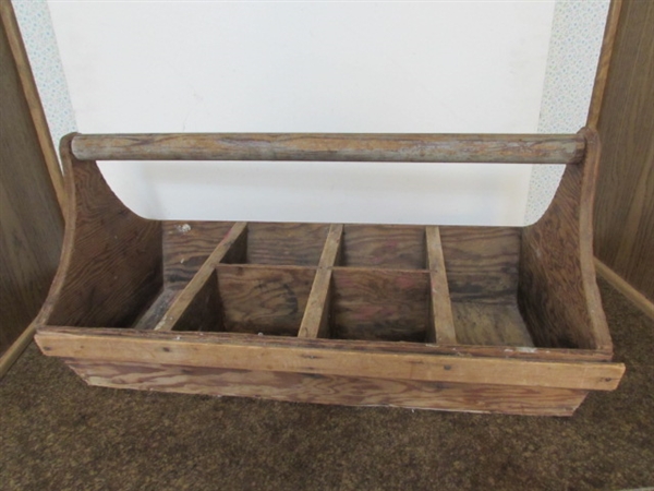 VINTAGE WOODEN TOOL CARRIER