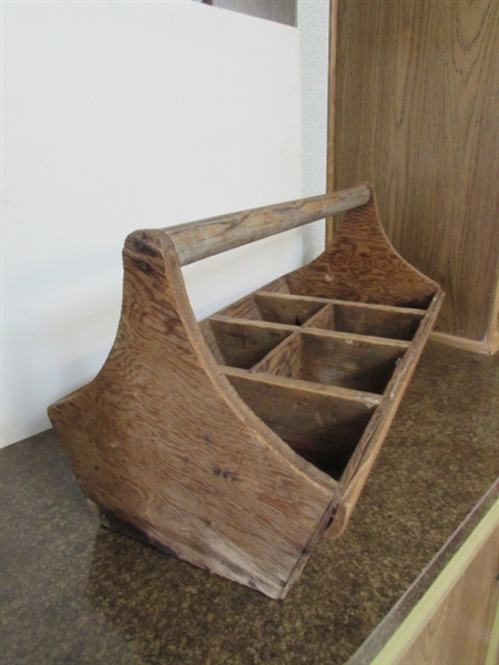 VINTAGE WOODEN TOOL CARRIER