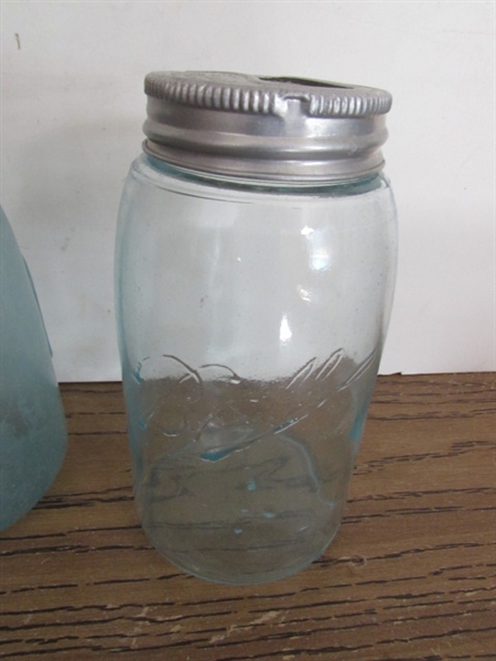 VINTAGE/ANTIQUE BLUE QUART JARS