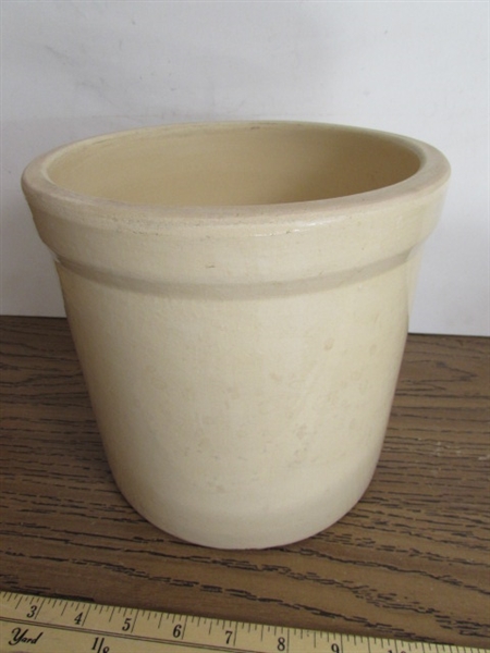 STONEWARE CROCK, CERAMIC & CLAY VESSELS