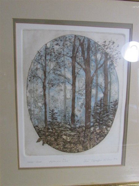 AUTUMN MIST ARTISTS PROOF ETCHING BY SUE TUSHINGHAM McNARY 1979