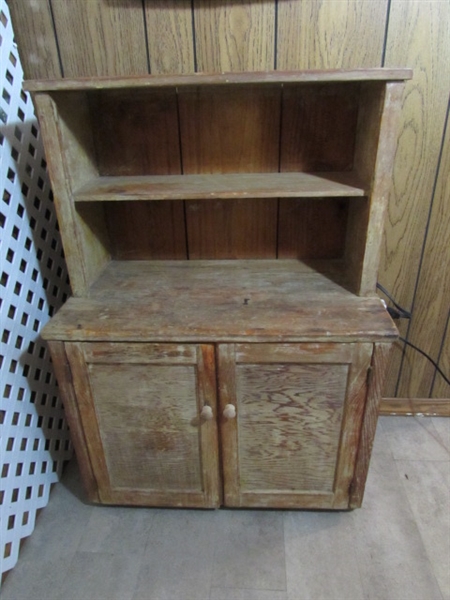 VINTAGE WOODEN CHILD SIZE CABINET