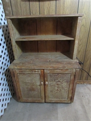 VINTAGE WOODEN CHILD SIZE CABINET