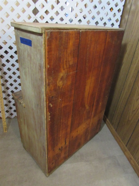 VINTAGE WOODEN CHILD SIZE CABINET