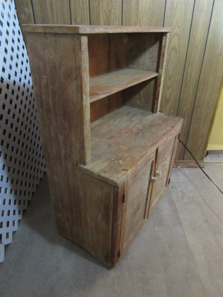 VINTAGE WOODEN CHILD SIZE CABINET