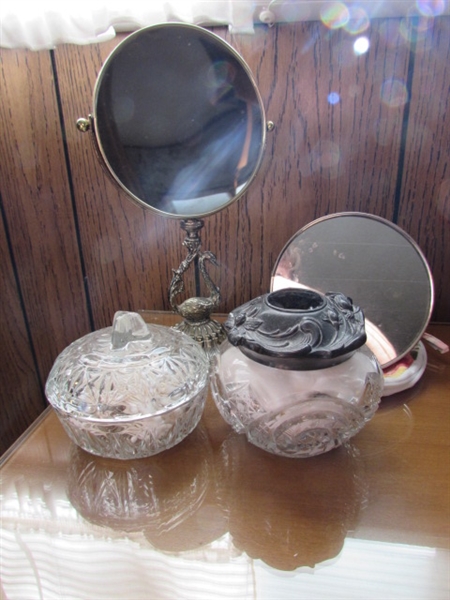 VANITY MIRRORS & COTTON BALL/SWAB HOLDERS