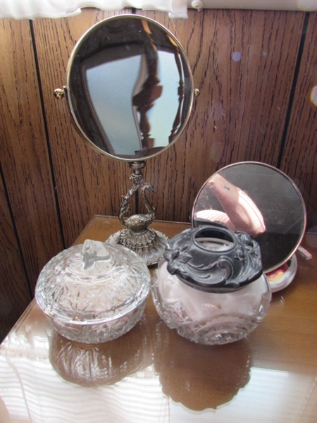 VANITY MIRRORS & COTTON BALL/SWAB HOLDERS