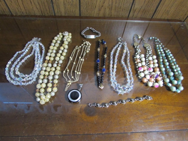 VINTAGE CRYSTAL & OTHER FASHION NECKLACES & MORE