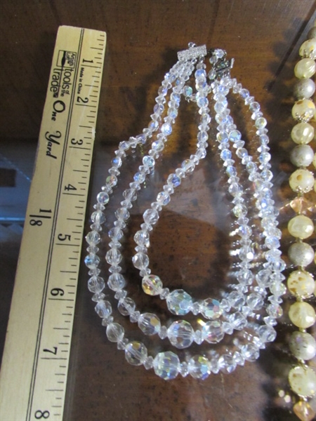 VINTAGE CRYSTAL & OTHER FASHION NECKLACES & MORE