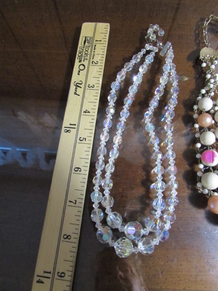 VINTAGE CRYSTAL & OTHER FASHION NECKLACES & MORE