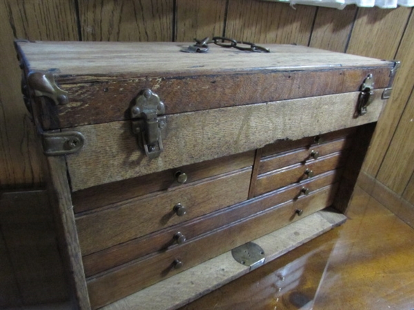 VINTAGE/ANTIQUE WOODEN STORAGE BOX