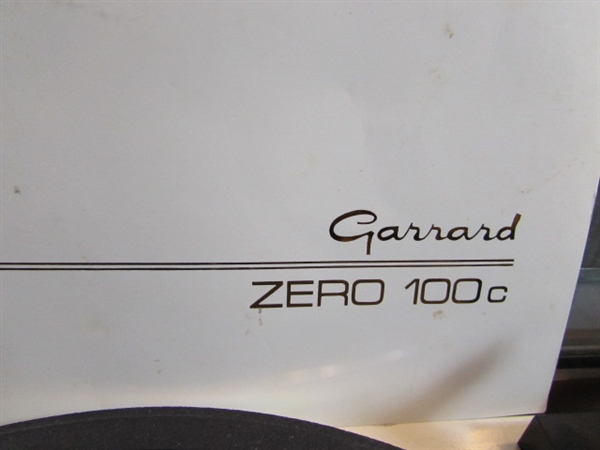 GARRARD ZERO 100c TURNTABLE ON ROLLING CART