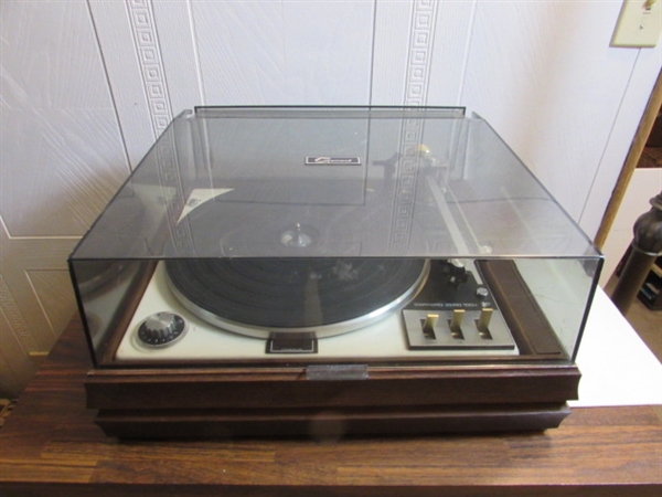 GARRARD ZERO 100c TURNTABLE ON ROLLING CART