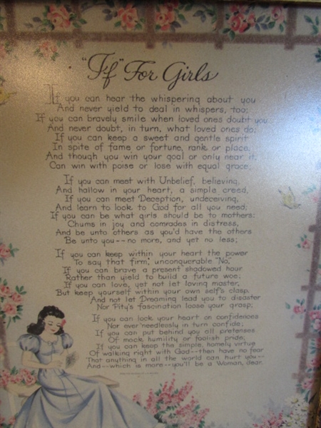 IF FOR GIRLS FRAMED POEM