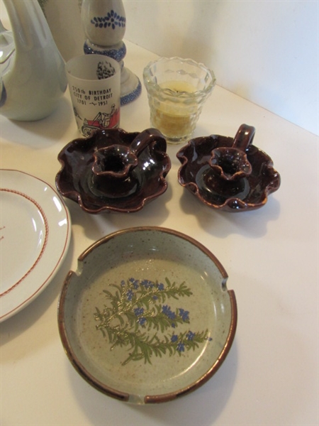 ASSORTED NIC-NACS, ASHTRAYS, CANDLE HOLDERS & MORE