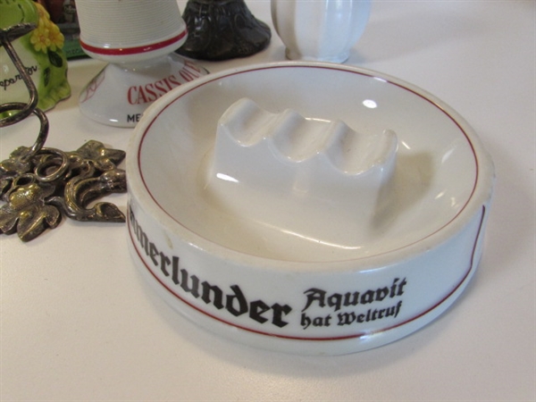 ASSORTED NIC-NACS, ASHTRAYS, CANDLE HOLDERS & MORE