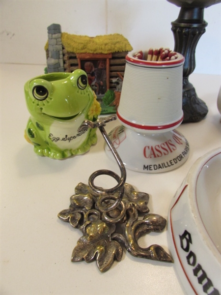 ASSORTED NIC-NACS, ASHTRAYS, CANDLE HOLDERS & MORE