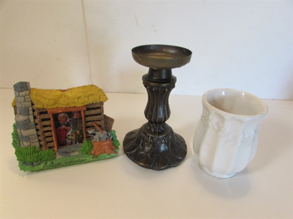 ASSORTED NIC-NACS, ASHTRAYS, CANDLE HOLDERS & MORE