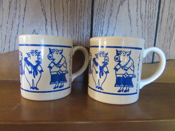 PAIR OF ENGLISH COFFEE MUGS