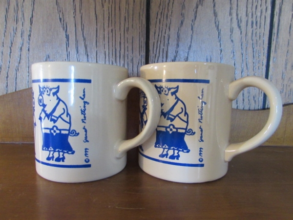 PAIR OF ENGLISH COFFEE MUGS