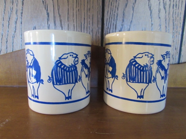 PAIR OF ENGLISH COFFEE MUGS