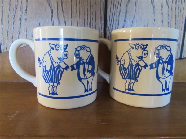 PAIR OF ENGLISH COFFEE MUGS