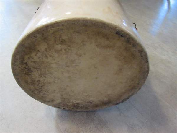 VINTAGE #12 MEYER'S POTTERY CROCK W/WOODEN LID