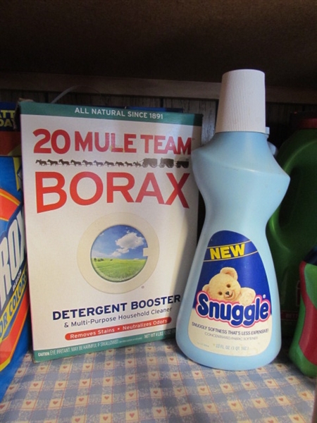 CONTENTS OF LAUNDRY PRODUCTS SHELF