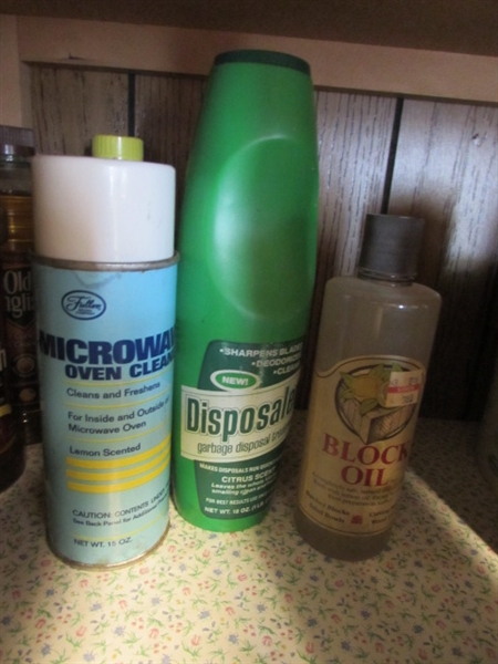 CONTENTS OF FURNITURE & LAUNDRY PRODUCTS SHELF