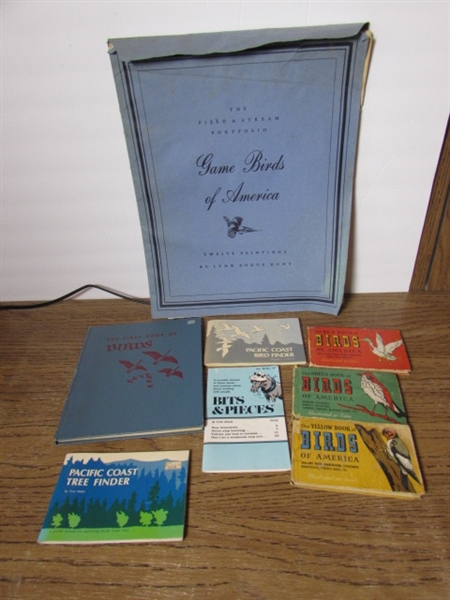 VINTAGE GAME BIRD PRINT SET, BOOKS AND MORE