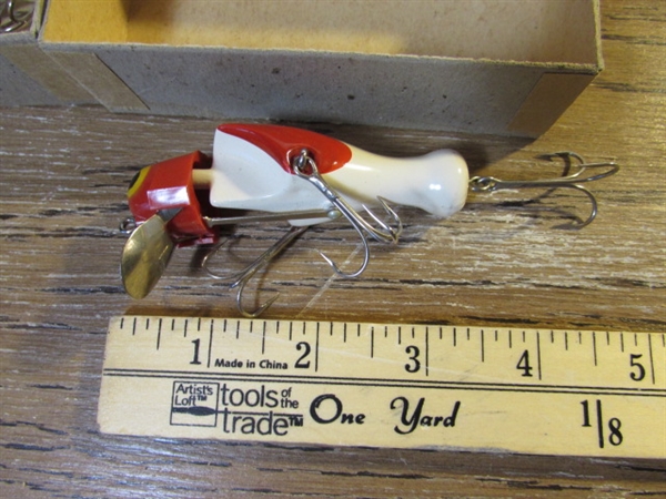 7 VINTAGE NOS LAMOTHE-STOKES SWIVALURE DOUBLE ACTION LURES