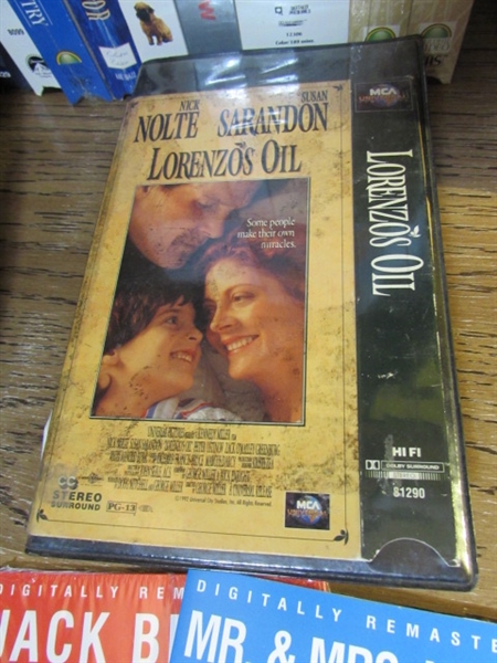 VHS REWINDER, NATIONAL GEOGRAPHIC VHS TAPE SETS & ASST MOVIES