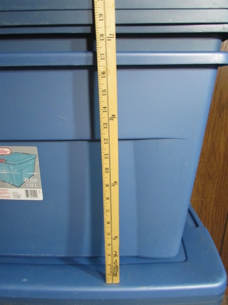 35 & 45 GALLON STORAGE TUBS W/LOCKING LIDS