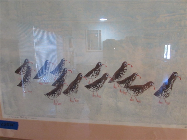 VINTAGE SHORE BIRDS PRINT #72/100 BY LOUIS POHL