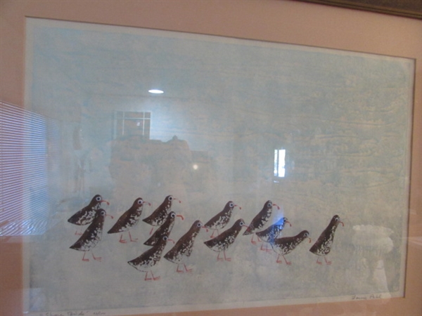 VINTAGE SHORE BIRDS PRINT #72/100 BY LOUIS POHL