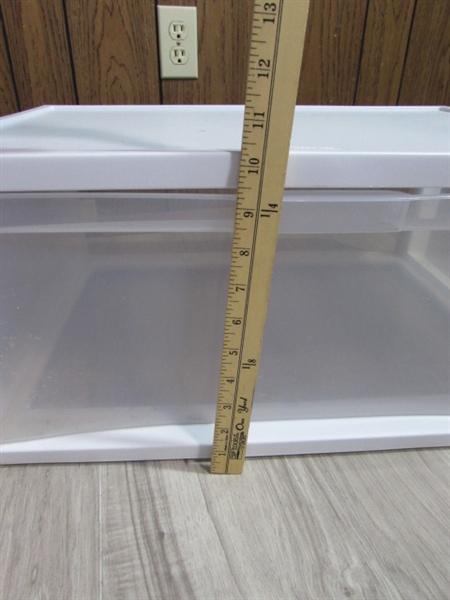 9 STERILITE PLASTIC STORAGE DRAWERS