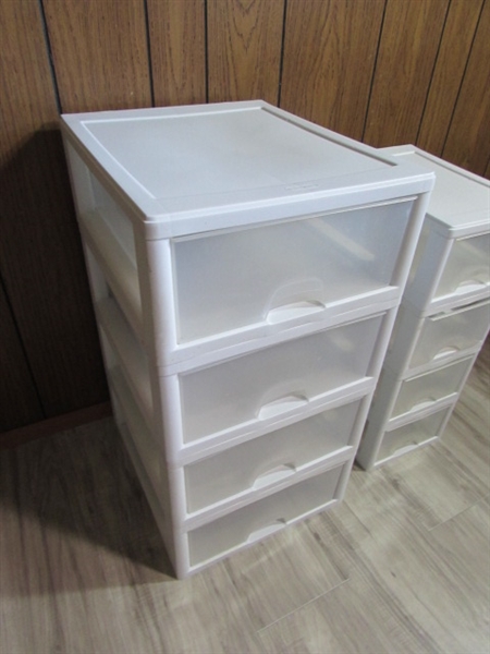 8 SINGLE DRAWER STORAGE ORGANIZERS - PLASTIC STERILITE