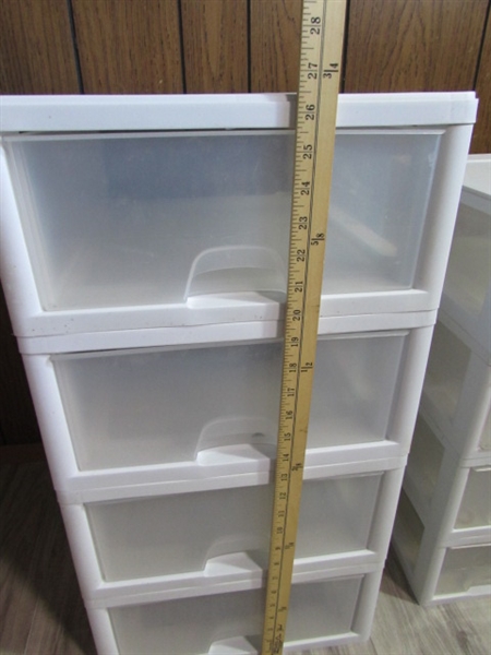 8 SINGLE DRAWER STORAGE ORGANIZERS - PLASTIC STERILITE