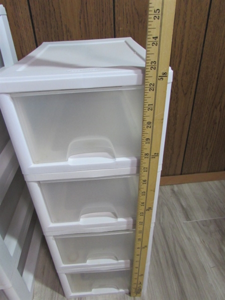 8 SINGLE DRAWER STORAGE ORGANIZERS - PLASTIC STERILITE