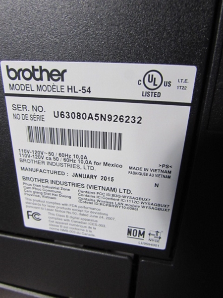 BROTHER HL-5470DW LASER PRINTER W/EXTRA TONER